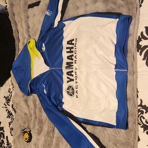 Yamaha, zip up hoodie, 2XL, blue/white
